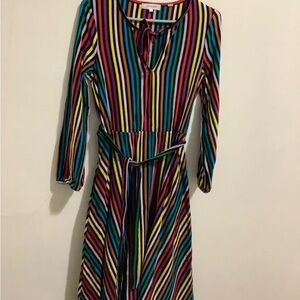 Multicolor Striped Women's Dress